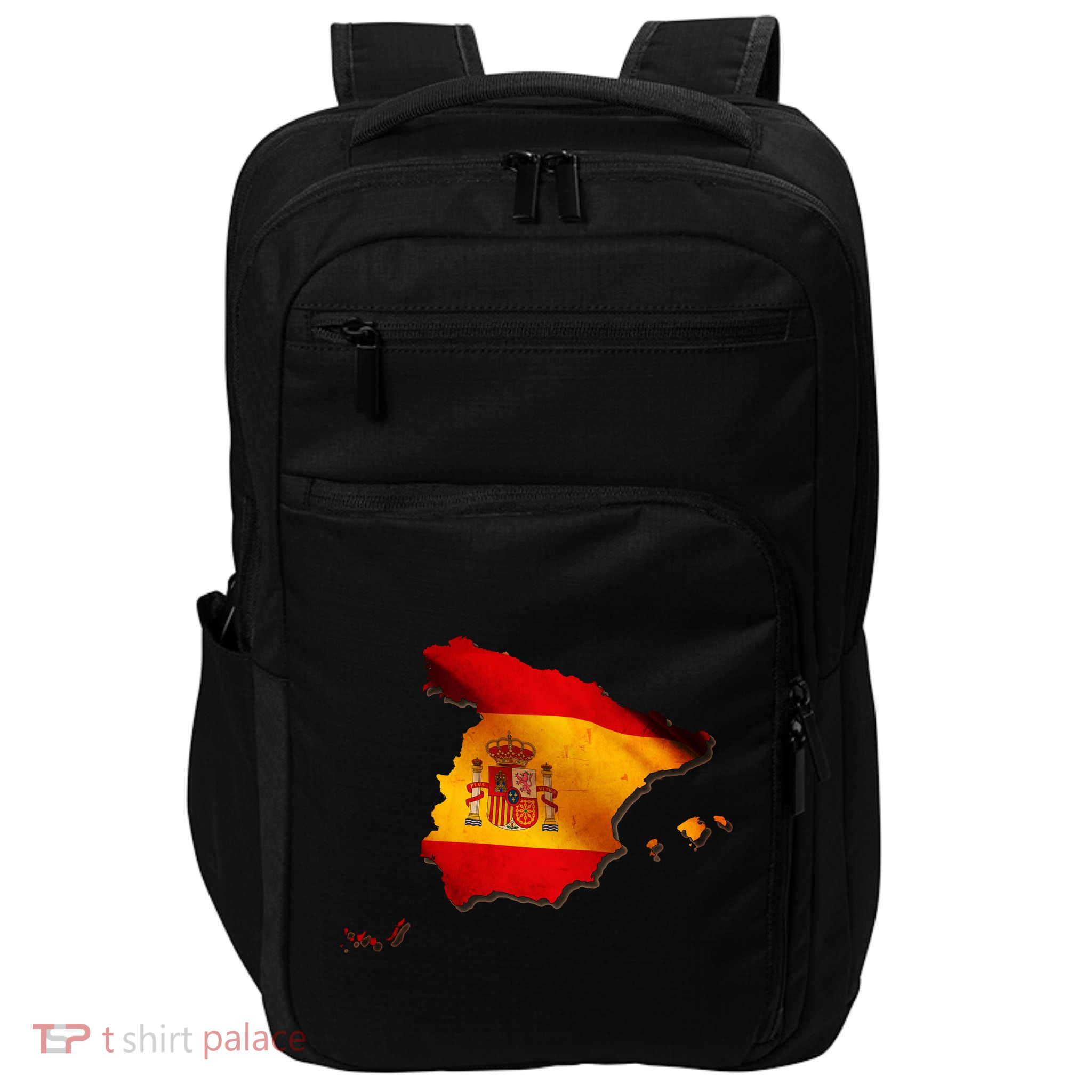 Team Spain Espana Flag Country Map Impact Tech Backpack