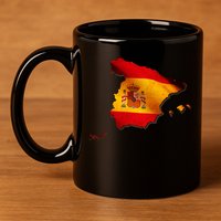 Team Spain Espana Flag Country Map 11oz C Handle Ceramic Mug