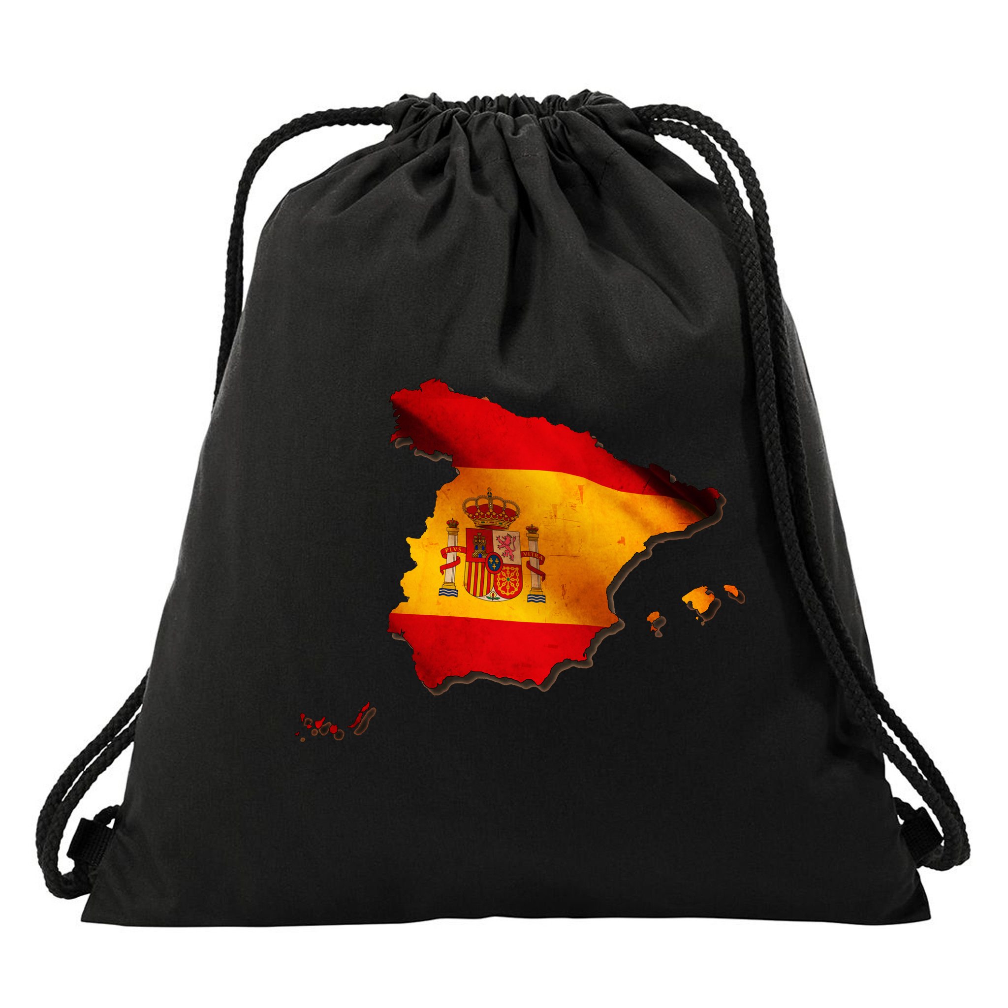 Team Spain Espana Flag Country Map Drawstring Bag