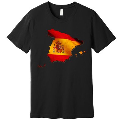 Team Spain Espana Flag Country Map Premium T-Shirt