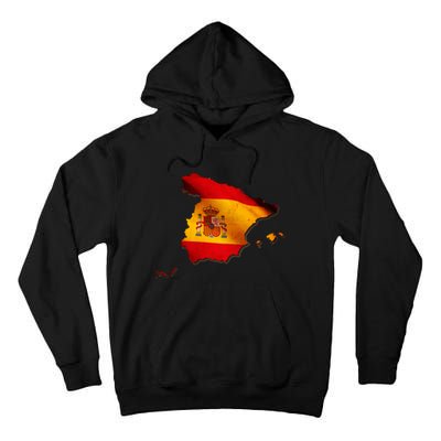 Team Spain Espana Flag Country Map Tall Hoodie