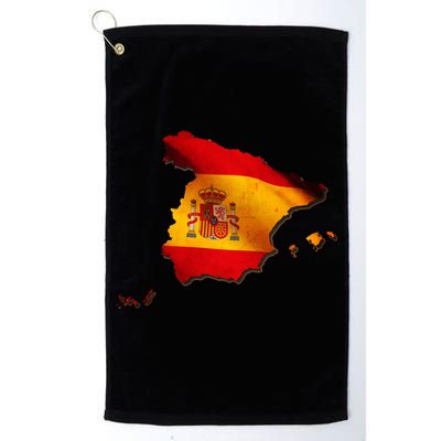 Team Spain Espana Flag Country Map Golf Towel