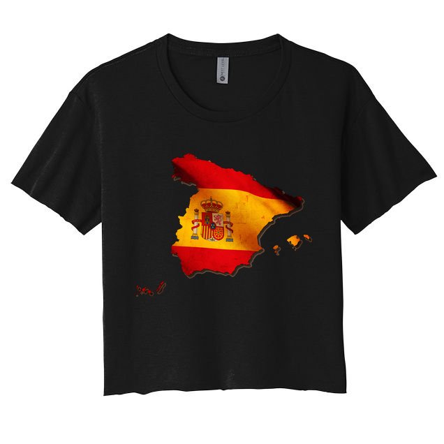 Team Spain Espana Flag Country Map Crop Top
