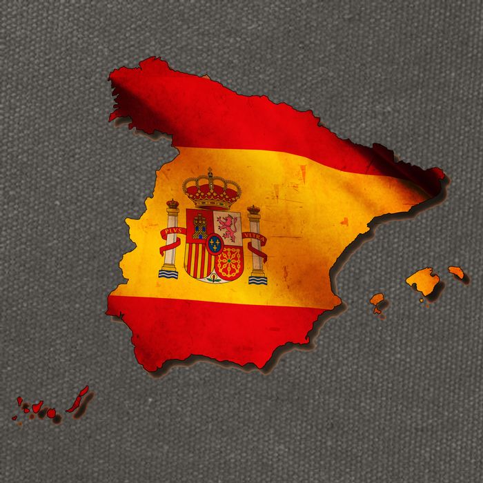 Team Spain Espana Flag Country Map Cotton Canvas Backpack