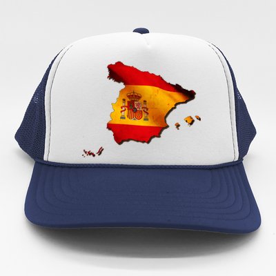 Team Spain Espana Flag Country Map Trucker Hat