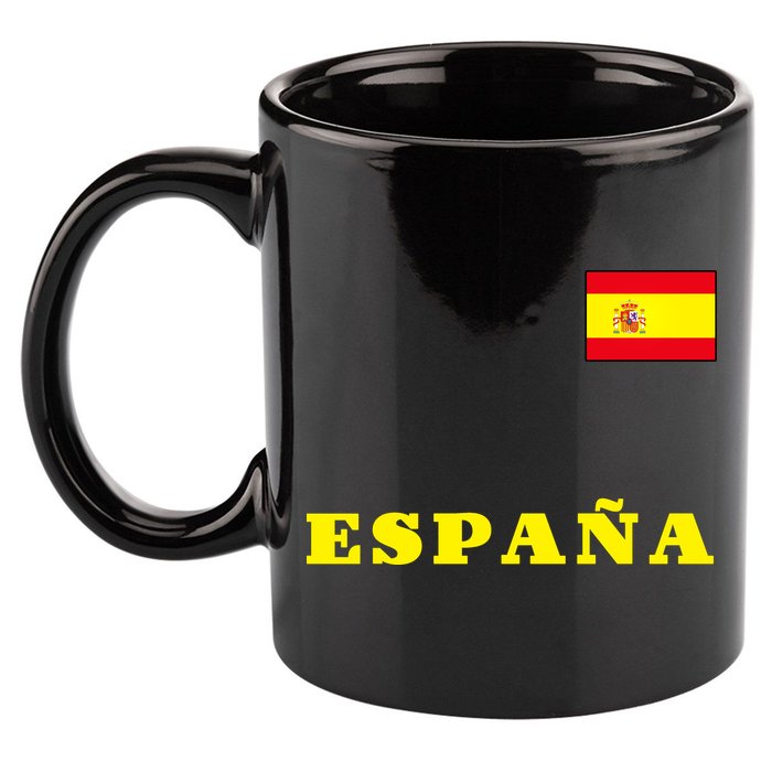 Team Spain Espana Soccer Flag Pride 11oz C Handle Ceramic Mug