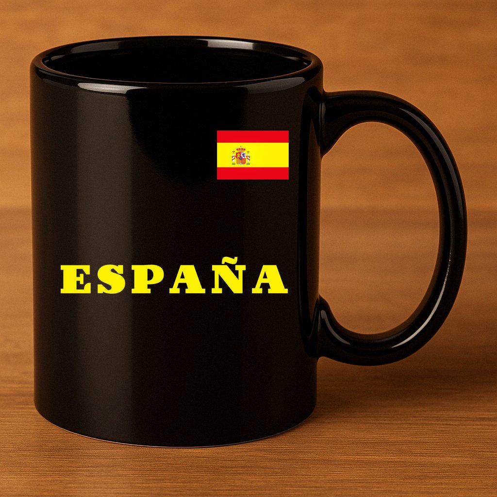 Team Spain Espana Soccer Flag Pride 11oz C Handle Ceramic Mug