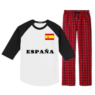 Team Spain Espana Soccer Flag Pride Raglan Sleeve Pajama Set