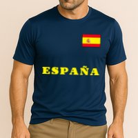 Team Spain Espana Soccer Flag Pride Cooling Performance Crew T-Shirt