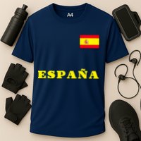 Team Spain Espana Soccer Flag Pride Cooling Performance Crew T-Shirt