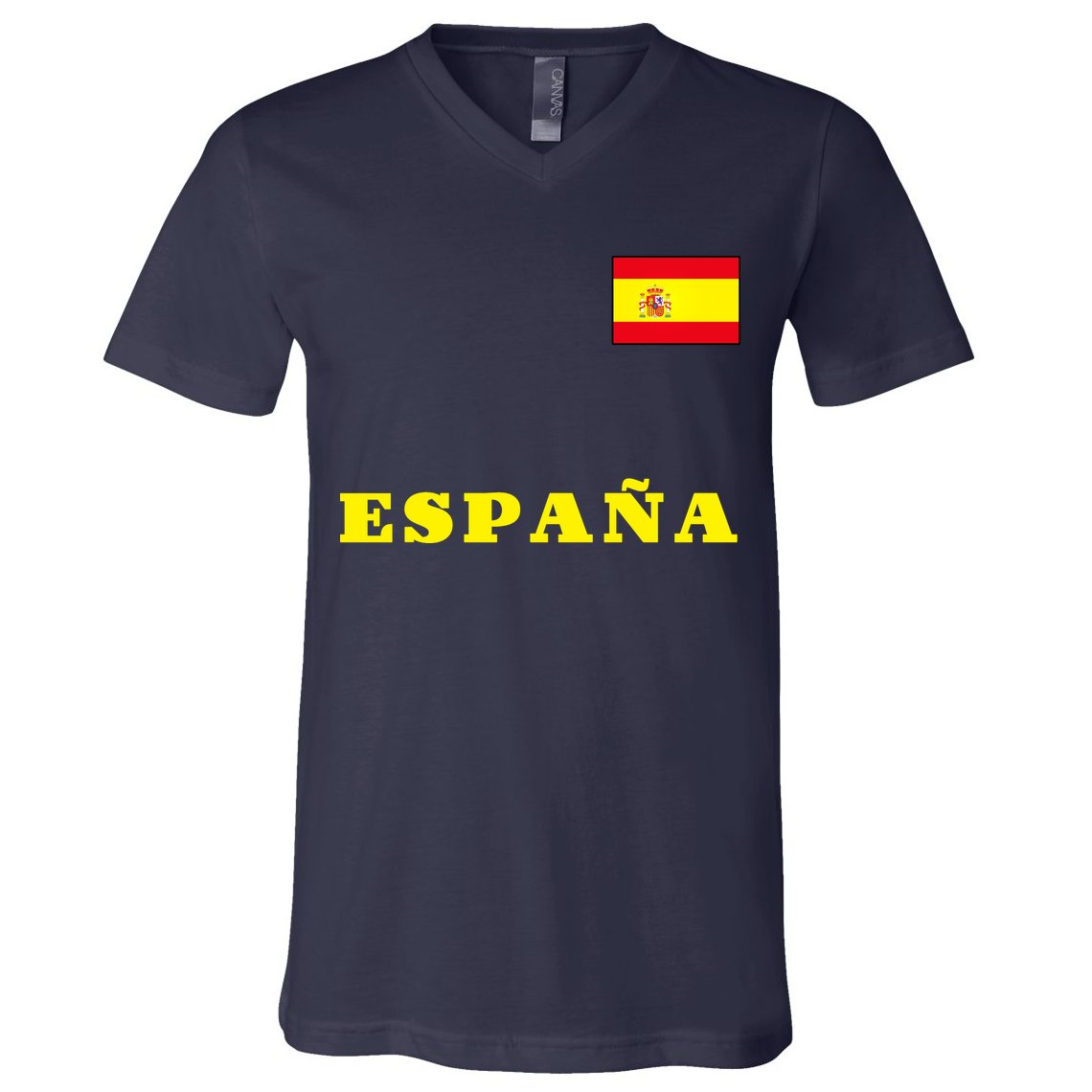 Team Spain Espana Soccer Flag Pride V-Neck T-Shirt