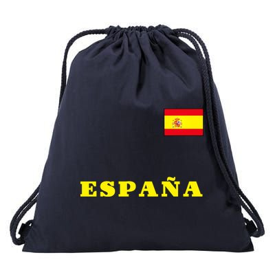 Team Spain Espana Soccer Flag Pride Drawstring Bag