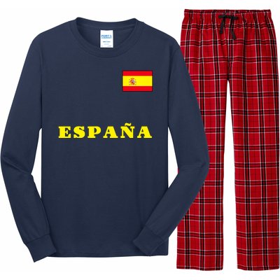 Team Spain Espana Soccer Flag Pride Long Sleeve Pajama Set