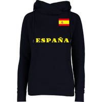 Team Spain Espana Soccer Flag Pride Womens Funnel Neck Pullover Hood