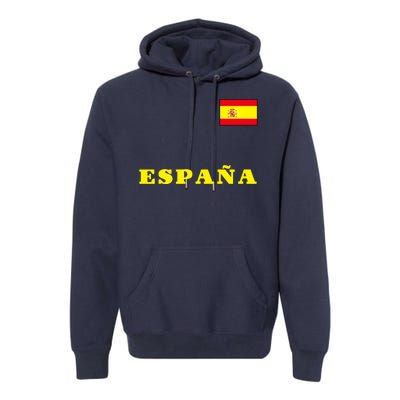 Team Spain Espana Soccer Flag Pride Premium Hoodie