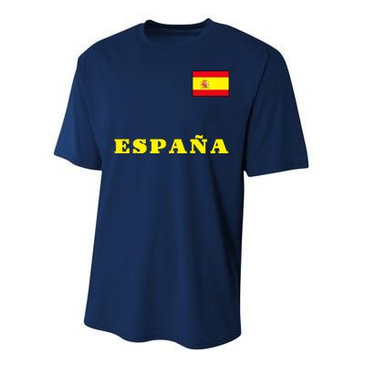 Team Spain Espana Soccer Flag Pride Performance Sprint T-Shirt