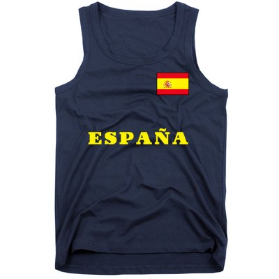 Team Spain Espana Soccer Flag Pride Tank Top