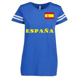 Team Spain Espana Soccer Flag Pride Enza Ladies Jersey Football T-Shirt