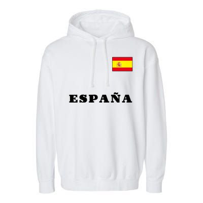 Team Spain Espana Soccer Flag Pride Garment-Dyed Fleece Hoodie