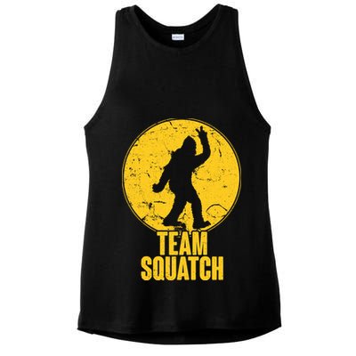 Team Squatch Bigfoot Sasquatch Ladies PosiCharge Tri-Blend Wicking Tank