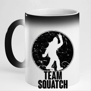 Team Squatch Bigfoot Sasquatch 11oz Black Color Changing Mug