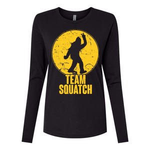 Team Squatch Bigfoot Sasquatch Womens Cotton Relaxed Long Sleeve T-Shirt