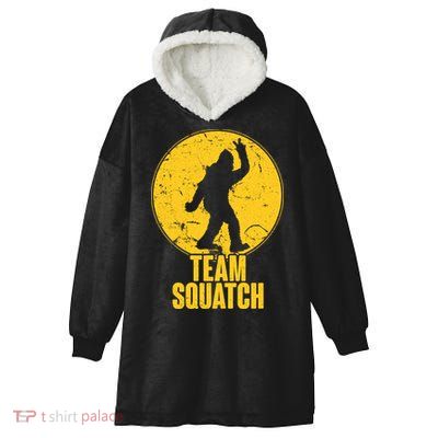 Team Squatch Bigfoot Sasquatch Hooded Wearable Blanket
