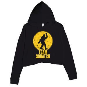 Team Squatch Bigfoot Sasquatch Crop Fleece Hoodie