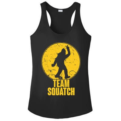 Team Squatch Bigfoot Sasquatch Ladies PosiCharge Competitor Racerback Tank
