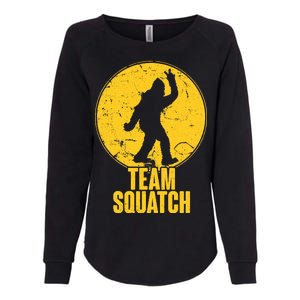 Team Squatch Bigfoot Sasquatch Womens California Wash Sweatshirt