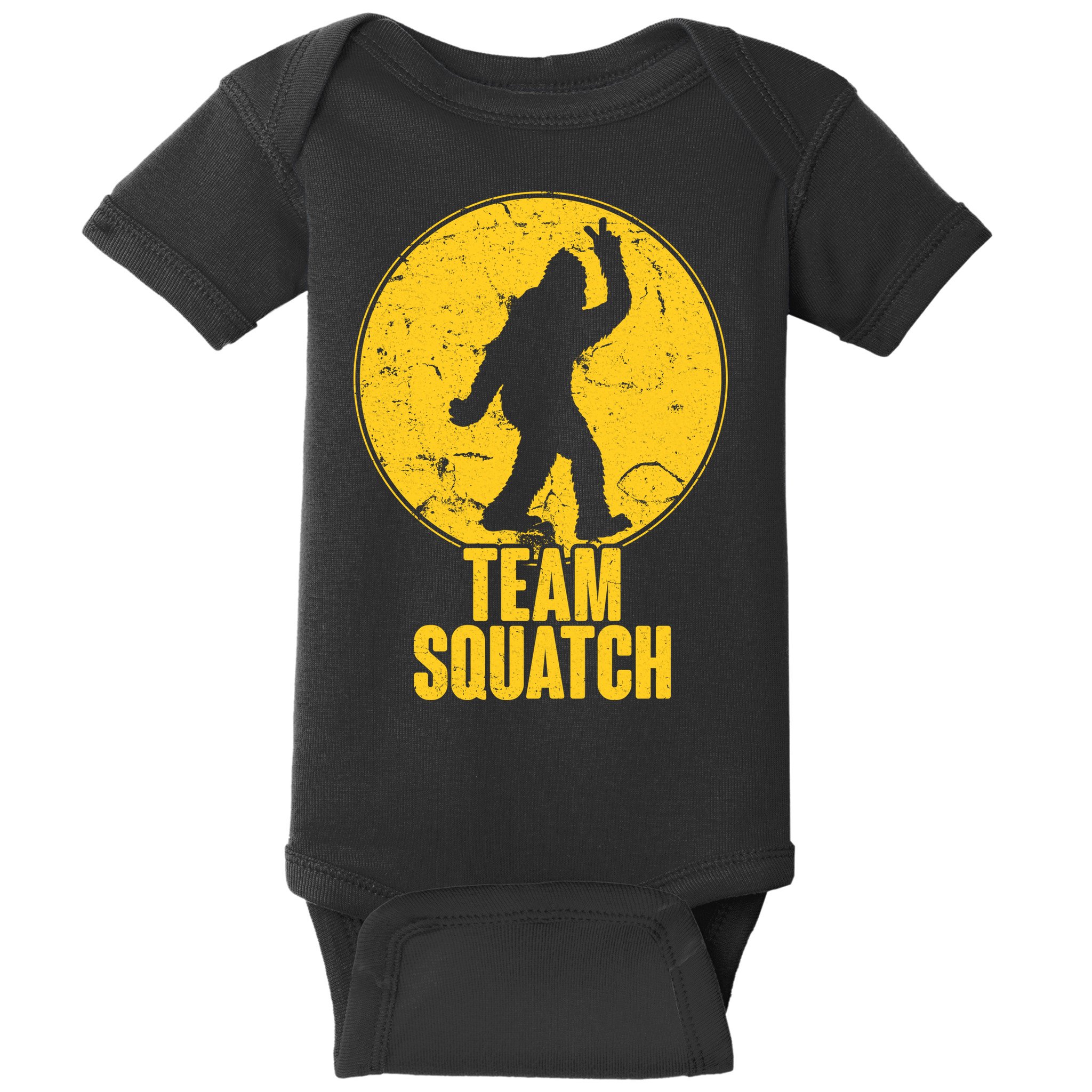 Team Squatch Bigfoot Sasquatch Baby Bodysuit