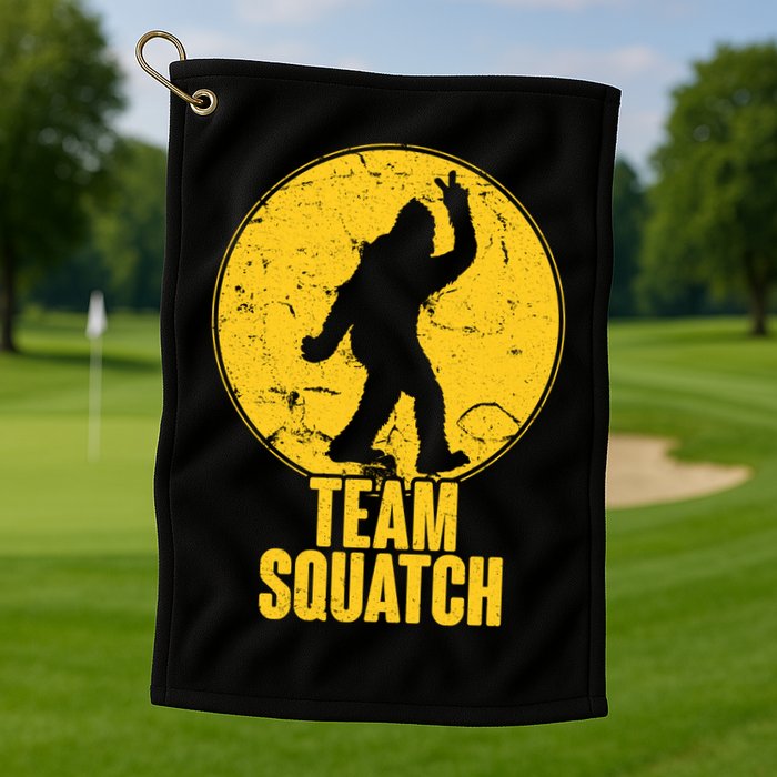Team Squatch Bigfoot Sasquatch Golf Towel