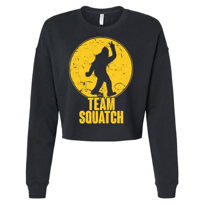 Team Squatch Bigfoot Sasquatch Cropped Pullover Crew