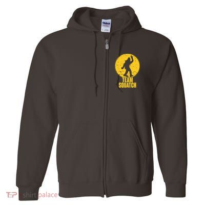 Team Squatch Bigfoot Sasquatch Full Zip Hoodie