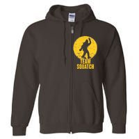 Team Squatch Bigfoot Sasquatch Full Zip Hoodie