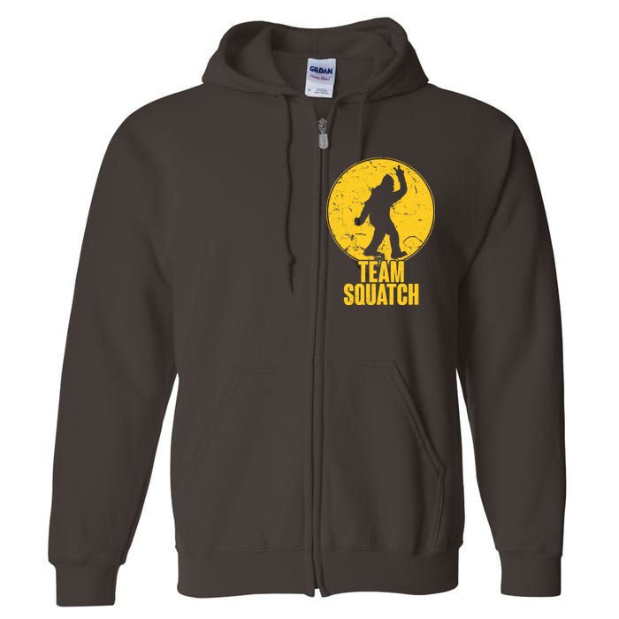 Team Squatch Bigfoot Sasquatch Full Zip Hoodie