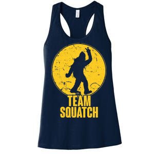 Team Squatch Bigfoot Sasquatch Women's Racerback Tank