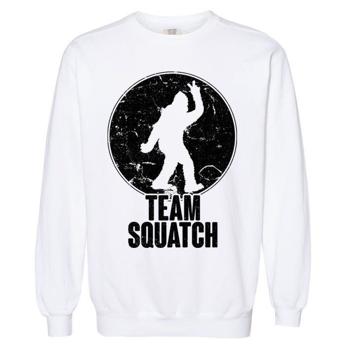 Team Squatch Bigfoot Sasquatch Garment-Dyed Sweatshirt