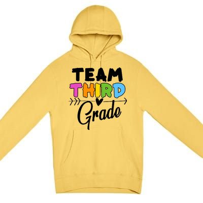 Team Third Grade Arrow Heart Premium Pullover Hoodie