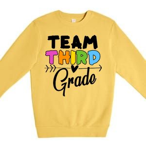 Team Third Grade Arrow Heart Premium Crewneck Sweatshirt