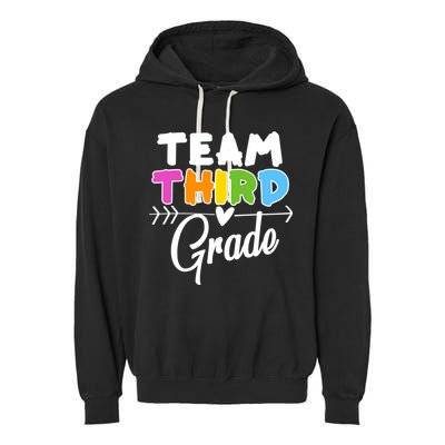 Team Third Grade Arrow Heart Garment-Dyed Fleece Hoodie