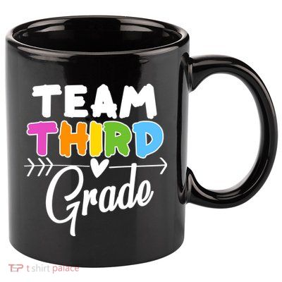 Team Third Grade Arrow Heart 11oz C Handle Ceramic Mug