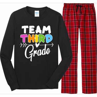 Team Third Grade Arrow Heart Long Sleeve Pajama Set