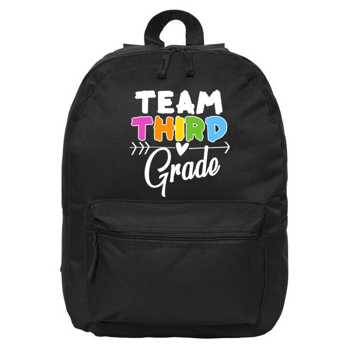 Team Third Grade Arrow Heart 16 in Basic Backpack