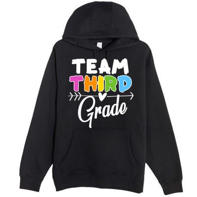Team Third Grade Arrow Heart Premium Pullover Hoodie