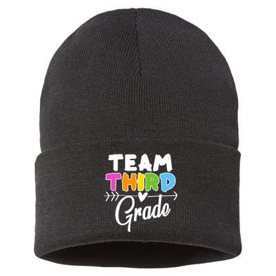 Team Third Grade Arrow Heart Sustainable Knit Beanie