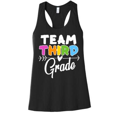 Team Third Grade Arrow Heart Women's Racerback Tank