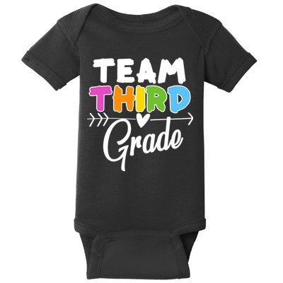 Team Third Grade Arrow Heart Baby Bodysuit