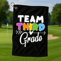 Team Third Grade Arrow Heart Golf Towel