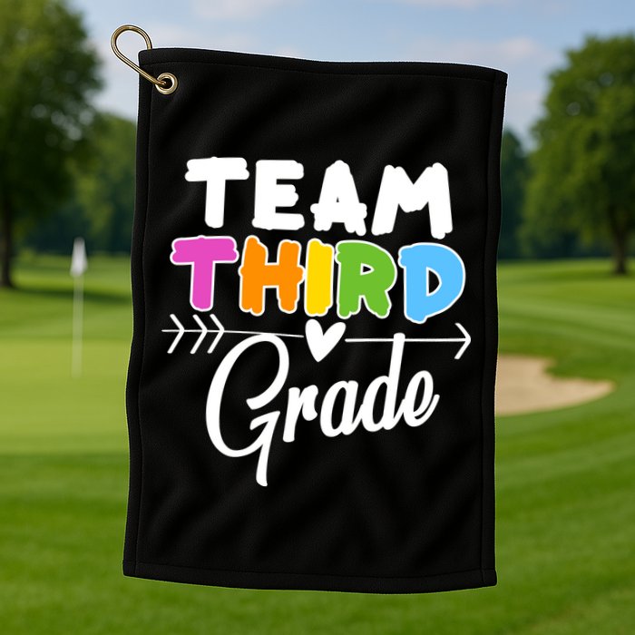 Team Third Grade Arrow Heart Golf Towel